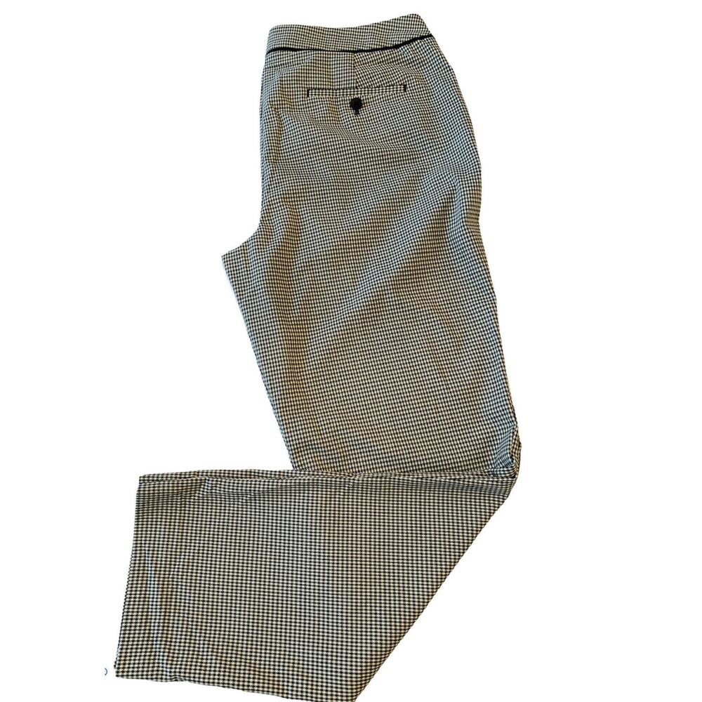 10 Talbots Heritage Black and Tan Women's Dress Pants Check Pattern